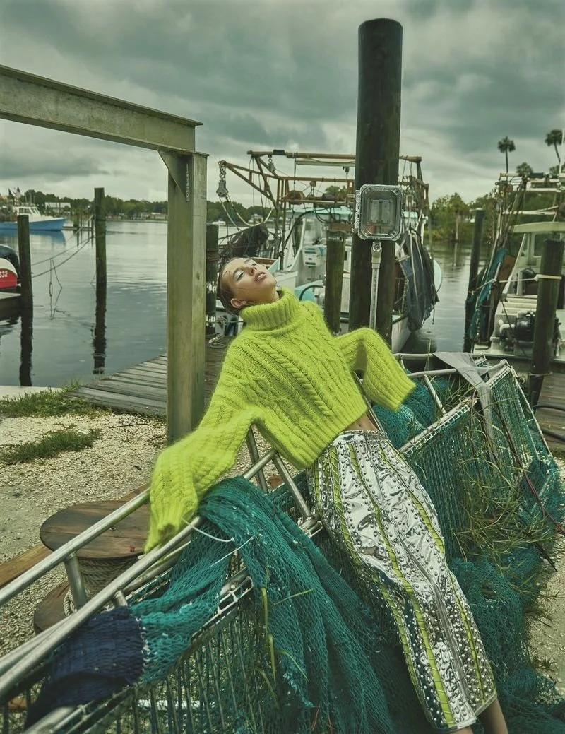 Kerrigan Clark Poses in a Fishy Eco Story for Vogue Portugal
